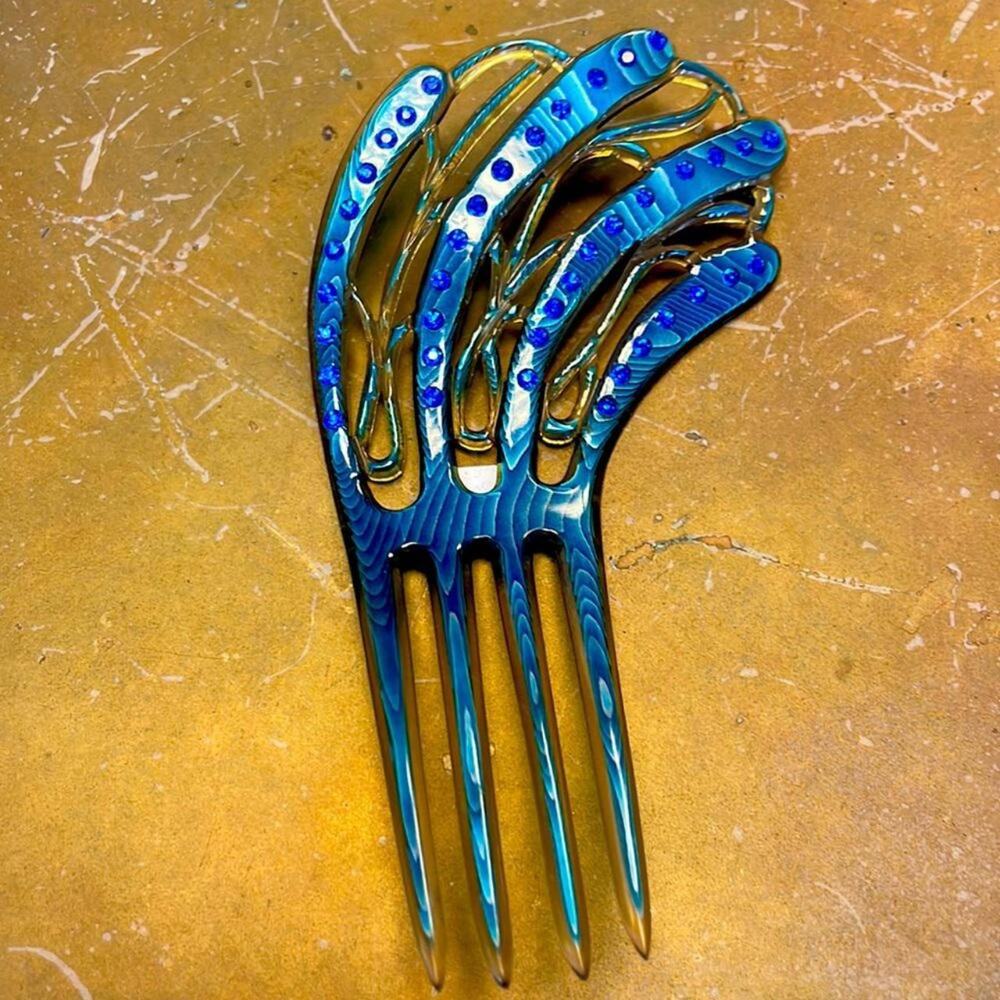 Mid Century Antique Rhinestone Hair Pin